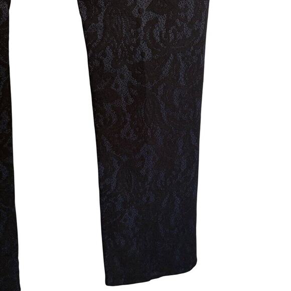 Cache Womens Textured Lace Bootcut Stretch Black Whimsigoth Floral Pants sz 14 - Picture 11 of 16